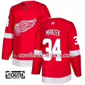 Adidas Maillot de Hockey Detroit Red Wings Petr Mrazek 34 2017-2018 Rouge Authentic - Enfant